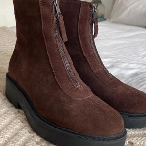 Marks & Spencer Dark Brown Suede Ankle Boots